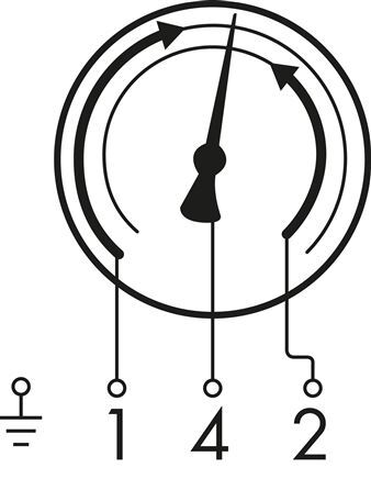 Contact Pressure Gauge 1NC/2NO 0..4bar (58psi) Stainless Steel/Brass 160mm Class 1 Below Connection