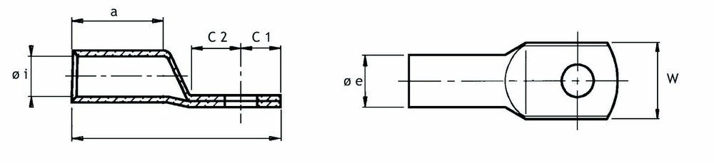 Cimco Press Cable Lug For Copper Cable - 180722 [50 Pieces]