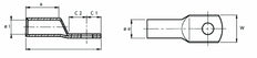 Cimco Press Cable Lug For Copper Cable - 180722 [50 Pieces]