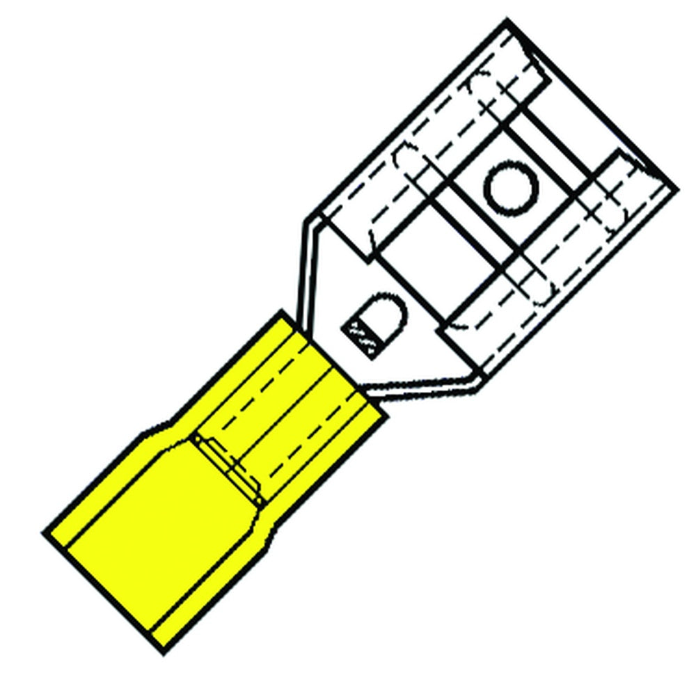 Insulated Female Spade Terminal 6.3x0.8mm Nylon 100pk - 153040 [100 Pieces]