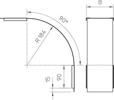 OBO Cover bend/corner Piece Cable wire System - 7130852