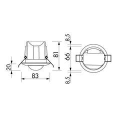BEG Luxomat PD3N Ceiling Motion Sensor 10M Range - 92198