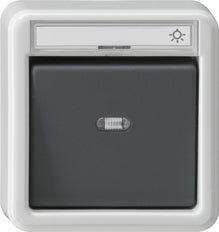 Gira Splash Proof Surface-Mounted Push Button - 015235