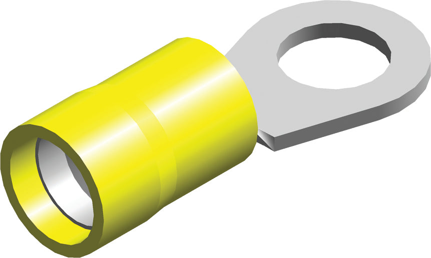 Yellow Insulated Ring Terminal M10 4.0-6.0mm² - CE010305 [100 Pieces]
