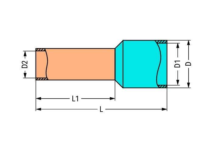 Wago Wire End Sleeve - 216-224 [100 Pieces] [2 Pieces]