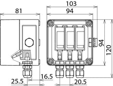 DEHN DehnCube Mains Surge Protector - 900910