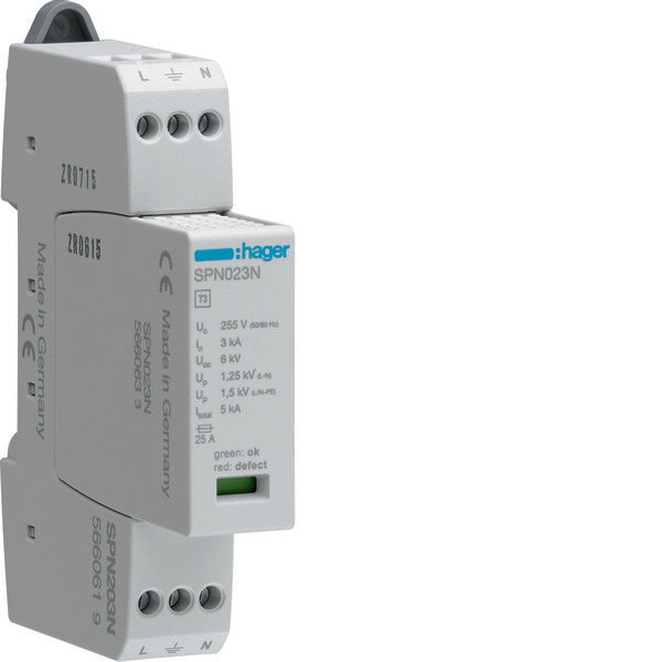 Hager Mains Surge Protector - SPN203N