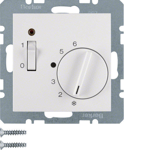 Hager Berker Room Thermostat with Break Contact and LED Indicator - 20308989