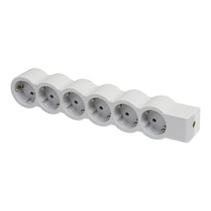 Legrand Standard Socket 6x2P+A Without Cord White-Gray - 694579 [10 Pieces]