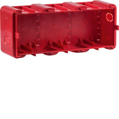 Hager Berker 3-Gang Wall Box For Flush Mounted Installation Red - 18720030