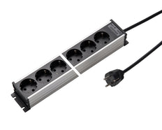 Martin Kaiser Aluminium Power Outlet Strip 10-Way 45 Degrees With Cable - 1302KZL10SW15 [10 Pieces]