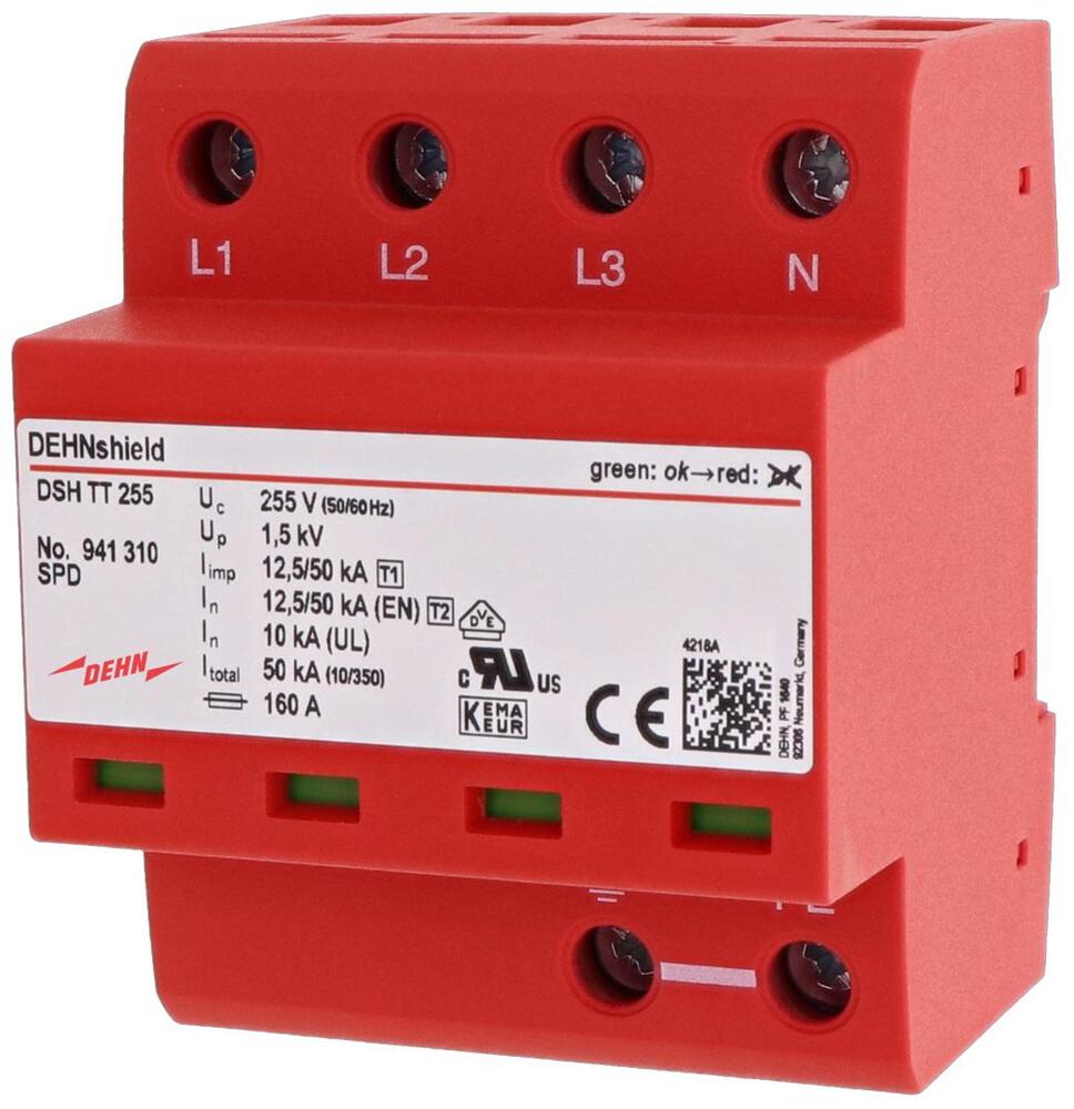 Dehnshield Type 1+2 3-Phase Combined Arrester TT 255 DSH - 941310