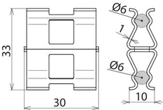 Dehn Rebar Clamp St Bare For Rd 6 Mm - 308134 [2 pieces]