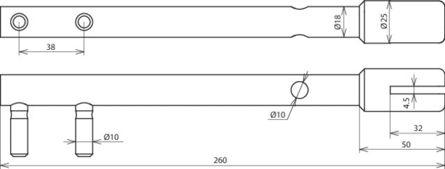 Dehn Straightening Tool For Rd 8-10mm Fl-4mm Stbrue - 596000
