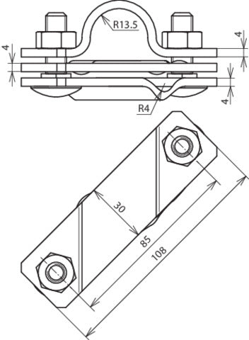 Dehn Connection Clamp For Tubular Earth Rod St Tzn D 27mm - 640015