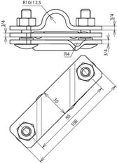 Dehn Connection Bracket For Earth Rods St/Tzn D 25mm - 625015