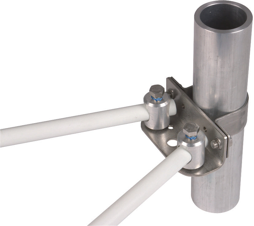 Stainless Steel Adapter For Angled Support Pipes 50mm With 2 Bolts - 106326