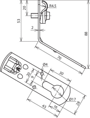 Dehn Roof Conductor Holder For Corrugated Sheet Roof - 202015 [2 pieces]