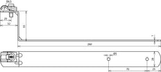 DEHN Roof Conductor Holder STST for RD 6-10mm With Brace L 260mm - 202902