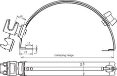 Dehn Roof Cond Holder Adjust StSt GalCu With Dehnsnap H 16mm - 204107