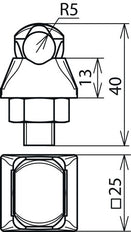 Dehn KS Connector Cu-RCB For Rd 6-10mm One-Piece - 301007