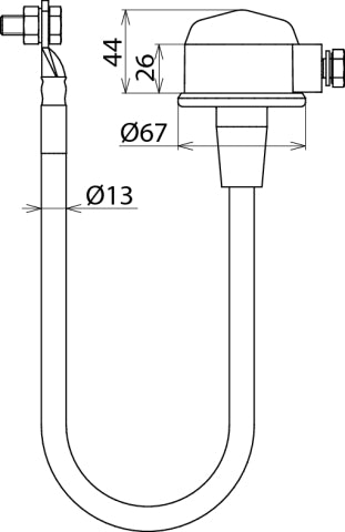 Isolating Spark Gap For Ex Area With Connecting Cable Cu 25mm2 L 300mm - 923062