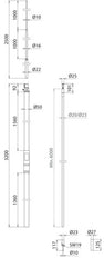 Dehn HVI Conductor 23mm Cu With Support Tube L 3200mm - 819338