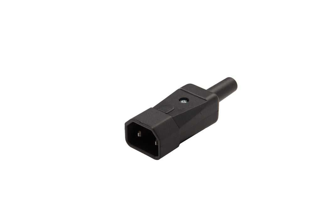 Martin Kaiser MK IEC Appliance Plug C18 70 Degree Without Earthing Contact Black - 744/sw [25 Pieces]