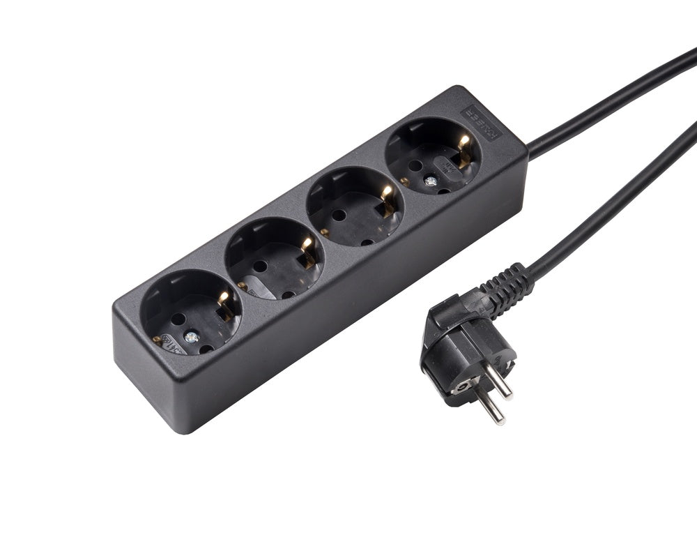 Martin Kaiser 4-Way Socket With Earthing Contact And 5M Cable Black - 541ZL5-15W/sw [8 Pieces]