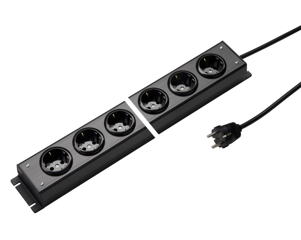 Martin Kaiser Power Outlet Strip 12-Way 90 degrees Earthing Contact 1.5M Cable - 1002ZL12SW15 [10 Pieces]