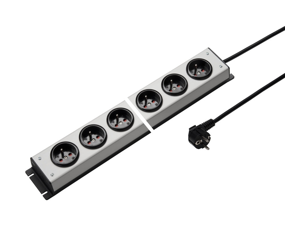 Martin Kaiser Power Strip 10-Way 90 Degree Earthing Pin with Shutter 1.5m Cable - 1017KZL10L-SW15 [10 Pieces]