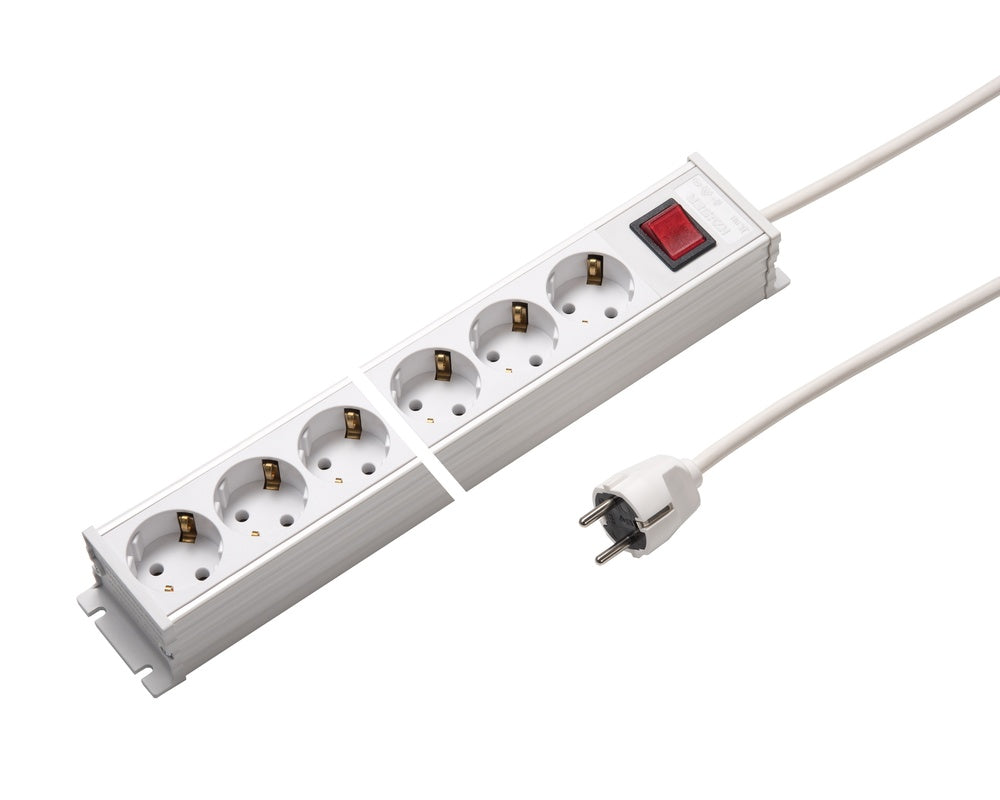 Martin Kaiser Power Outlet Strip 10-Way 45 Degree With Switch Cable 1.5m - 1101ZL4ws15 [10 Pieces]