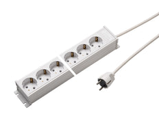 Martin Kaiser Power Outlet Strip 10-Way Earthing Contact Cable 1.5m - 1102ZL10ws15 [10 Pieces]