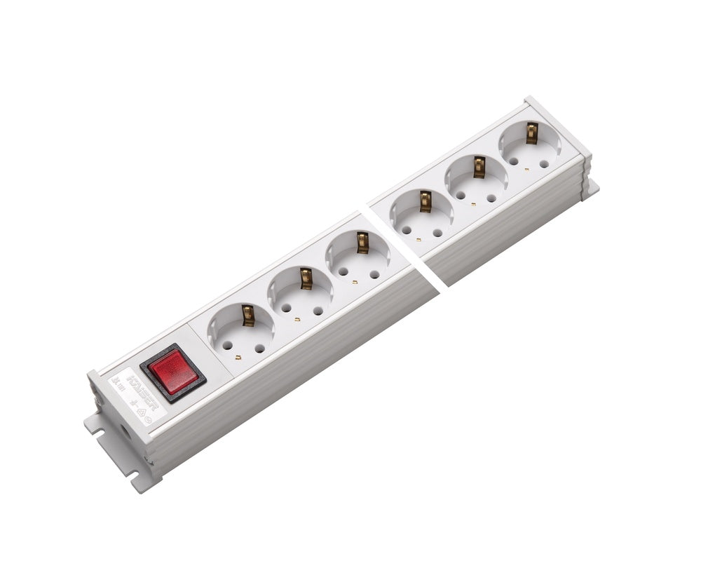 Martin Kaiser Power Outlet Strip 6-Way with Switch Shutter - 1101K/6ws [10 Pieces]