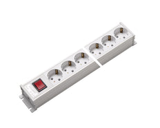Martin Kaiser Power Outlet Strip 4-Way 45 degrees With Switch White - 1101/10ws [10 Pieces]
