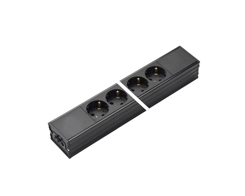 Martin Kaiser Power Outlet Strip 4-Way AC166 Without Lateral Fixing - 1156/4-2/sw [10 Pieces]