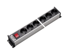 Martin Kaiser Aluminum Power Outlet Strip 10-Way Switch Black - 1301/10sw [10 Pieces]