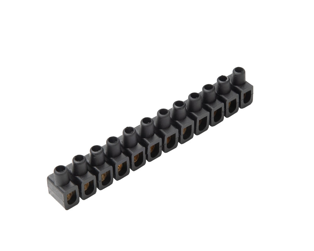 Martin Kaiser 12-Pole Junction Box Terminal 10mm Flexible Black - 610/sw [60 Pieces]