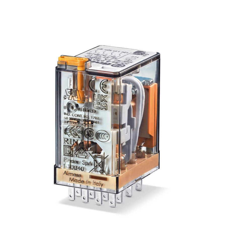 Finder 55.34 Industrial 4CO Relay 7A 24VAC With LED - 55.34.8.024.0050