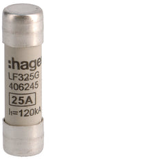Hager Industrial Cylindrical Fuse 25A 500V 10x38mm - LF325G [10 Pieces]