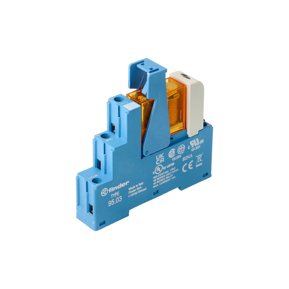 Finder Interface Relay Module 24V AC 10A Single CO Contact - 48.31.8.024.0060