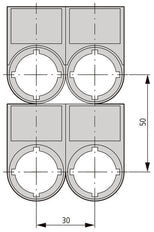 Eaton RMQ Titan Label Holder I O II For 22mm Controls - 216486 [5 Pieces]