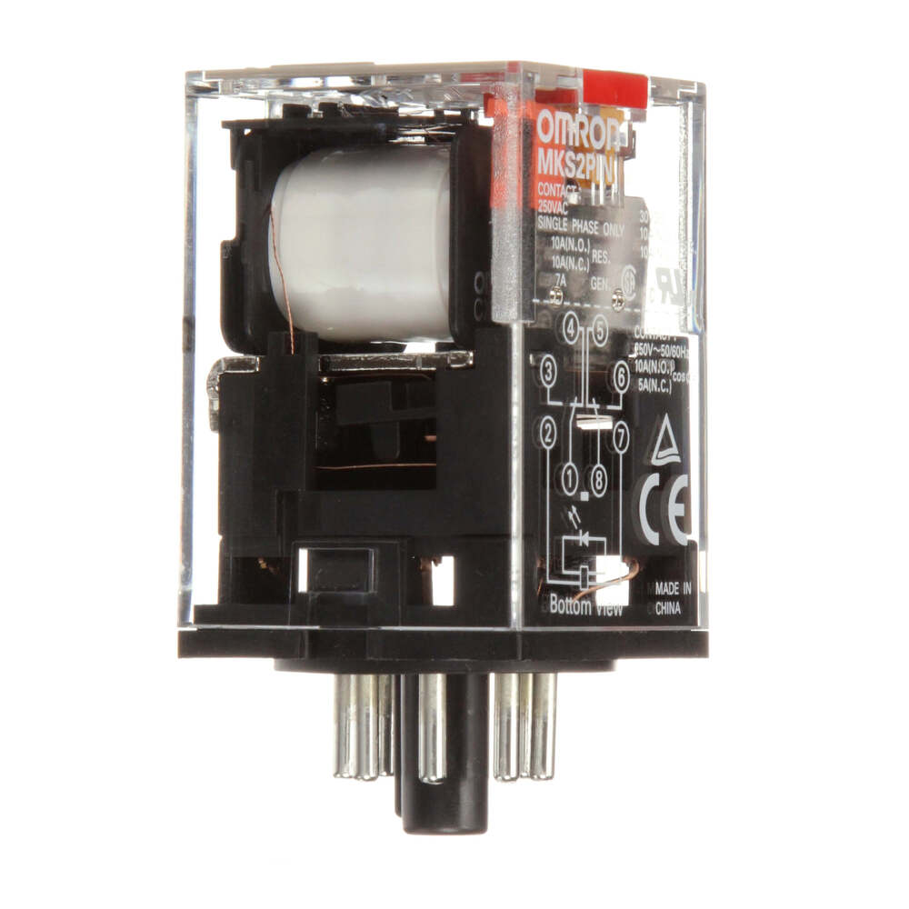 Omron MK-S DPDT Relay 230VAC 10A With LED And Test Button - MKSN8494C