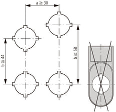 RMQ Titan Double Pushbutton Legend Holder 30x75mm - 216394 [10 Pieces]