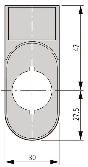 RMQ Titan Double Pushbutton Legend Holder 30x75mm - 216394 [10 Pieces]
