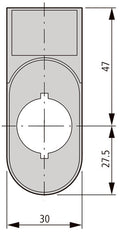 RMQ Titan Double Pushbutton Legend Holder 30x75mm - 216394 [10 Pieces]
