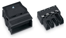 WAGO 770-114 4-Pole Strain Relief Connector Black - 770-114