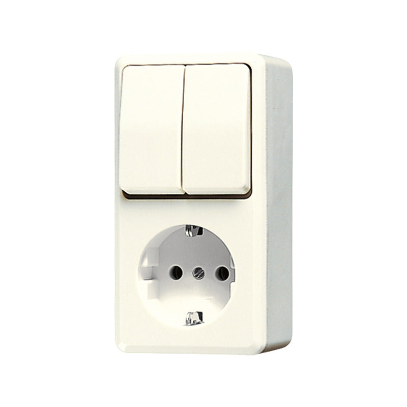 Jung AP600 Combined Switch Socket Surface Mount - 675A
