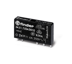 Finder Ultra Slim PCB Relay 6A 60VDC Single Pole - 34.51.7.060.0010
