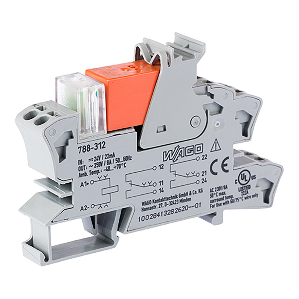 Wago 788-312 Relay Module 24VDC Dual Changeover Contact - 788-312